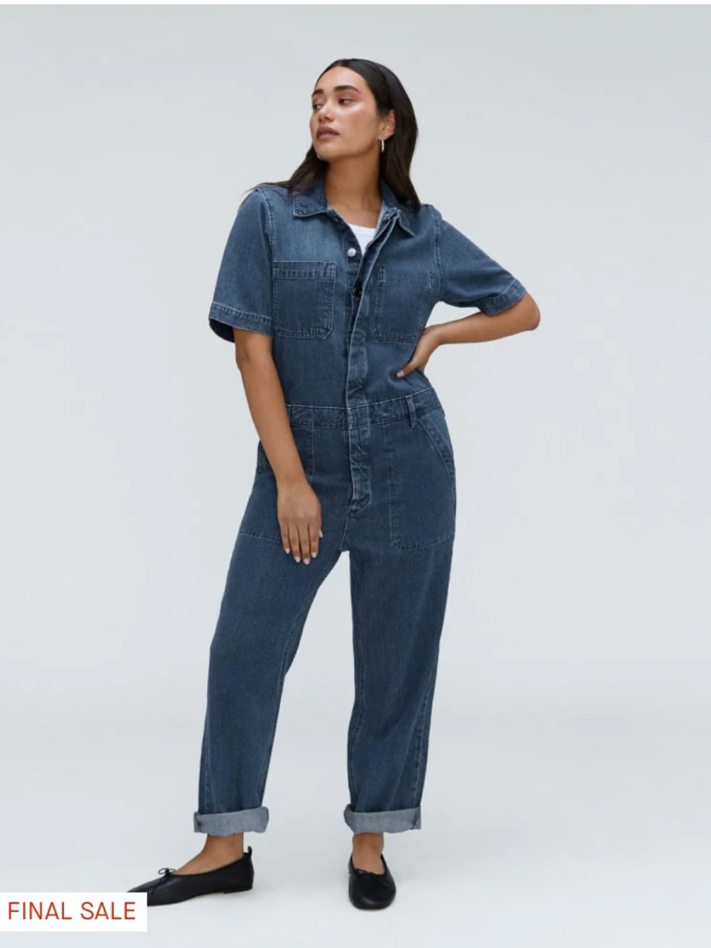 Everlane‎ Supersoft Jean Coveralls Jumpsuit Cotton 0